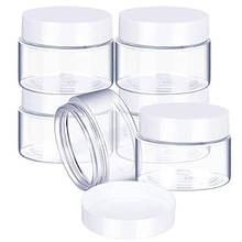 Frascos e tampas de plástico transparente, 6 peças, recipientes vazios, caixa de cosméticos para armazenamento em viagem, maquiagem de 30ml/40ml/50ml/60ml/80ml 2024 - compre barato