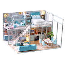 Dollhouse Miniature with Furniture and LED Lights, DIY Wooden Dollhouse Kit, Kids Children Birthday Gift- 1:24 Scale 2024 - buy cheap