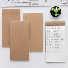 Kraft Cover Schedule Notebook Mini Portable Agenda Planner Check List Blank Memo Grid Notepad Stationery Office School A6955 2024 - buy cheap