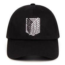 Aot regimento pai chapéu 100% algodão preto escudo bordado boné de beisebol snapback unisex moda ao ar livre lazer bonés 2024 - compre barato