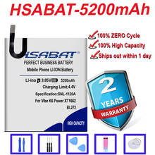 Original HSABAT batería de 5200mAh para Lenovo Vibe K6 de K33A42 XT1662 BL272 2024 - compra barato