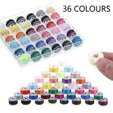 36pcs Colorful Spools + Empty Plastic Bobbins Case Organiser Set Sewing Machine Bobbin Box Storage Sewing Accessories 2024 - buy cheap