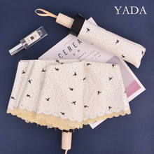 YADA Black Color Dots Pattern Umbrellas Designer Folding Rainy Lace Umbrellas For Student Parasol Cute Couples Umbrella YS200095 2024 - buy cheap