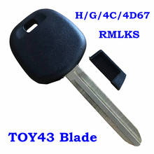 High quality Transponder Key Fob 4C 4D67 4D68 G Chip TOY43 Blade Fit For Toyota RAV4 PRADO COROLLA Camry Reiz Highlander 2024 - buy cheap