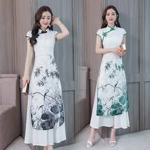Vestido de verano de estilo Oriental, Cheongsam chino, a la moda, Vestido tradicional chino, Ao Dai, 2020 2024 - compra barato