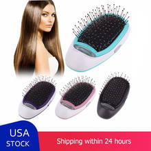 Ionic Electric Hairbrush, Portable Electric Ionic Hairbrush Negative Ions Hair Comb Brush Hair Modeling Styling Magic Hairbrush 2024 - buy cheap