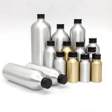 Botella de aluminio de gama alta, contenedores de cosméticos vacíos de viaje Lucifugal, 1 ud., 30ml-500ml, tapa de rosca de aluminio, luz de carne 2024 - compra barato