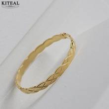 KITEAL Hot New 18KGP Gold Filled Lady friendship bangle Cross-check x Classic Diamond Wedding Bracelet bone 2024 - buy cheap
