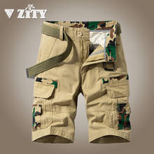 Pantalones cortos de camuflaje para hombre, Shorts tácticos informales con bolsillos, de algodón, talla grande 2024 - compra barato
