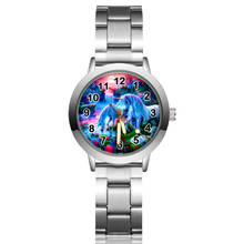 Bonito dibujo animado bonito unicornio caballo estilo niños relojes niños estudiantes niñas chicos cuarzo Metal acero reloj de pulsera japo8 2024 - compra barato