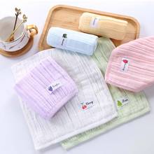 Baby Wash Face Towels Children's Breathable Soft Bath Towel Pure Color 4 Layers Gauze Cotton Infant Square Handkerchief 25*25CM 2024 - buy cheap