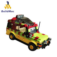 Buildmoc jurássico dinossauro animal mundo parque campista touring carro blocos de construção explorador soldado modelo tijolos brinquedo para crianças 2024 - compre barato
