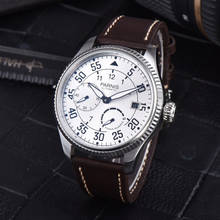 Parnis New 45mm Dial Automatic Mechanical Men's Watch Leather Strap Waterproof Men Wrist Watches Man Clock 2019 Top Luxury Brand 2024 - buy cheap