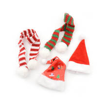 Ropa de Navidad para niños, accesorios hechos a mano, sombrero, bufanda para muñeca, 1 unidad, regalo de Navidad 1/6 2024 - compra barato