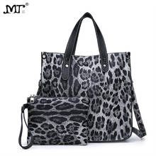 MJ Women Tote Bag Fashion Leopard Pattern PU Leather Composite Bag Female Shoulder Handbag Large Capacity Messenger Bags 2024 - buy cheap
