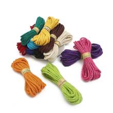 10M Colorful Jute Twine Cord Hemp Rope Macrame Cord Braided String DIY Craft Supplies Knitting Bouquet Gift Packaging Decoration 2024 - buy cheap