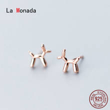 La Monada-pendientes minimalistas coreanos para mujer, de plata 925, joyería fina con personalidad de perro, aretes de tuerca de plata 925 para mujer 2024 - compra barato