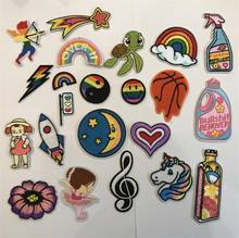 1 pcs Cartoon Badges Embroidered Iron On Patches Clothing Accessories Bag Hat shoe Repair Appliques Phone Decor Diy 2024 - buy cheap