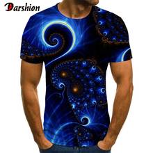 2020 Hot-sale Abstract Bubbles 3D Printed T Shirt Men T-shirt 3d Blue Pattern Short Sleeves Funny Daily Casual Funny Tops & Tees 2024 - buy cheap
