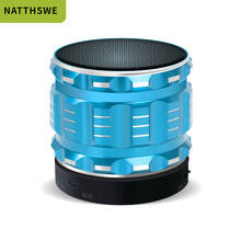 NATTHSWE Bluetooth Speaker Metal Wireless Mini Smart Portable Audio For Mobile Phones Tablets PC Outdoor Home Support TF card 2024 - купить недорого