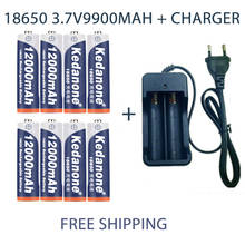 Batería recargable de iones de litio para linterna, pila de 18650 V, 3,7, 18650 mAh de capacidad, cargador 2024 - compra barato