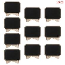 10pcs Wooden Mini Blackboard Table Sign Memo Message Stand Chalk Board Wedding Party Decoration Supplies 2024 - buy cheap