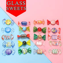 20 piezas-dulces de cristal de Murano Vintage, coloridos, decoraciones navideñas para el hogar, favores al azar 2024 - compra barato