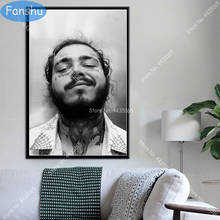 Postagem quente malone cartaz hip hop rap cantor novo personalizado pintura da lona da arte da parede cartazes e impressões para o quarto decorativo decoração casa 2024 - compre barato