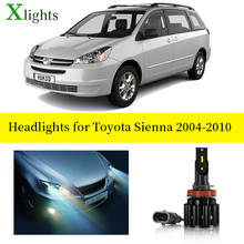 Car Led Headlight Canbus Bulb For Toyota Sienna 2004 2005 2006 2007 2008 2009 2010 Low Beam High Beam Lamp Auto Accessories 2024 - buy cheap