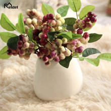Meldel Artificial Plants Fake Berries Twigs Green Berries Plants DIY Home Wedding Party Festival Christmas Tree Decoration Fruit 2024 - buy cheap