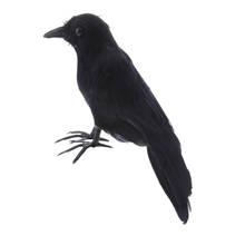 Cuervos Negros falsos para Halloween, accesorios de aves artificiales de cuervo, artesanía de arte para decoración de fiesta de Halloween 2024 - compra barato