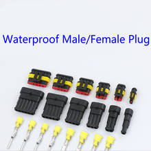 Kit de conector para lâmpada de xenon, conector macho e fêmea, 1p 2p 3p 4p 5p 6p amp 1.5, à prova d'água automotiva, conector para lâmpada de carro, 5 conjuntos