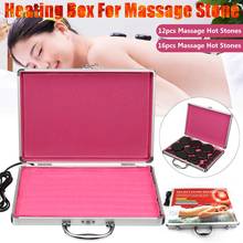 16pcs/set Hot Stone Massage Set Heater Box Relieve Stress Back Pain Health Care Acupressure Lava Basalt Stones for Healthcare 2024 - buy cheap