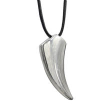 LUXUKISSKIDS Men's 316L Stainless Steel Wolf Tooth Pendant Necklace Gothic Leather Chains Pendants Necklaces Collares Collier 2024 - buy cheap