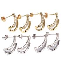 5Pairs Cubic Zirconia Geometric Shape Stud Earrings for Women  Jewelry Delicate Girls Party Gift 2024 - buy cheap