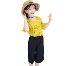 Clothes For Girls Floral Tshirt + Short Girls Outfits Summer Kids Girls Clothes Casual Style Children's Tracksuits 6 8 10 12 14 2024 - buy cheap