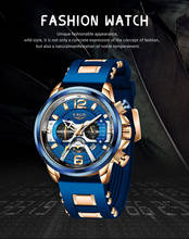 LIGE 8920 Men's Multifunction Silica Gel Band Quartz Sports Wristwatches Waterproof Fashion Business Chronograph Clock Male 2024 - buy cheap