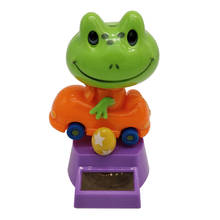 Solar Powered Bobbing Frog Animal Figure - Fun Solar Science Toy Home Desktop Car Decor Bobbleheads Animal Pet Model 2024 - buy cheap