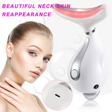 Neck Double Chin Removal Massager Wrinkle Removal Machine 3 Colors LED Photon Therapy Skin Lifting Tighten Care Massage Device 2024 - buy cheap