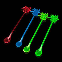 Barware Bar Tools Candy Color Acrylic Cocktail Sticks Stir Coconut Tree Drink Stirrers Wine Juice Ice Scoop 60 Pcs/lot 2024 - buy cheap