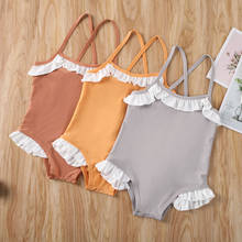 Summer Kids Baby Girls One-Piece Bikini Set Swimsuit Swimwear Bathing Suit Beachwear Bodysuit Cute Clothing 2024 - buy cheap