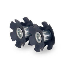 Preto durável steer tubos 28.6mm à frente mtb fangled porca garfo dianteiro montagem núcleo parafusos de fixação bicicleta fone de ouvido estrela porcas 2024 - compre barato