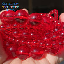 Red Glass Crystals Spacer Round Bead For Jewelry Making 4-12 MM DIY Bracelets Accessories Wholesale 2024 - buy cheap