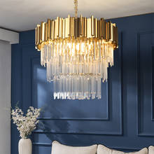 Luxury design crystal chandeliers modern lamp AC110V 220v gold dining room living room chandeliers LED crystal lights 2024 - buy cheap