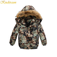 Jaqueta infantil de inverno 2019, casaco com capuz para meninos e meninas, roupa externa para crianças, dc171 2024 - compre barato