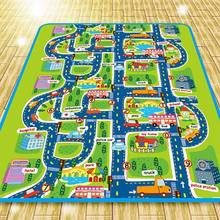 Extra Large Foldble Waterproof Crawling Mat, City Life Great for Playing with Cars and Toys, Children Educational Road Traffic P 2024 - buy cheap