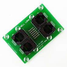 RJ11/RJ12 6P6C Jack 4-Way Buss Breakout Board, Bloco Terminal, Conector. 2024 - compre barato