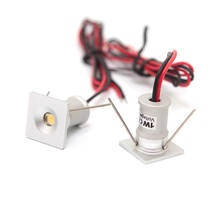 9 pçs/lote DC12V 1W Praça Redonda LED MINI Downlight Bridgelux Chip IP65 LEVOU Spot Light LEVOU Luz Gabinete Novo Design À Prova D' Água