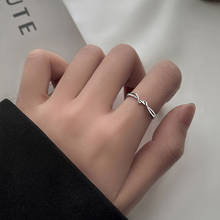 Fashion S925 Rings Open Adjustable Multi Layer Cross Minimalism Silvery Jewelry For Women Engagement Couple Dainty Special Gift 2024 - buy cheap