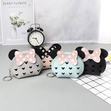 Disney Minnie Hollow PU Coin Purse Cute Cartoon coin bag Lady Wallet Multifunction Coin Bag Headphone Bag card holder 2024 - buy cheap